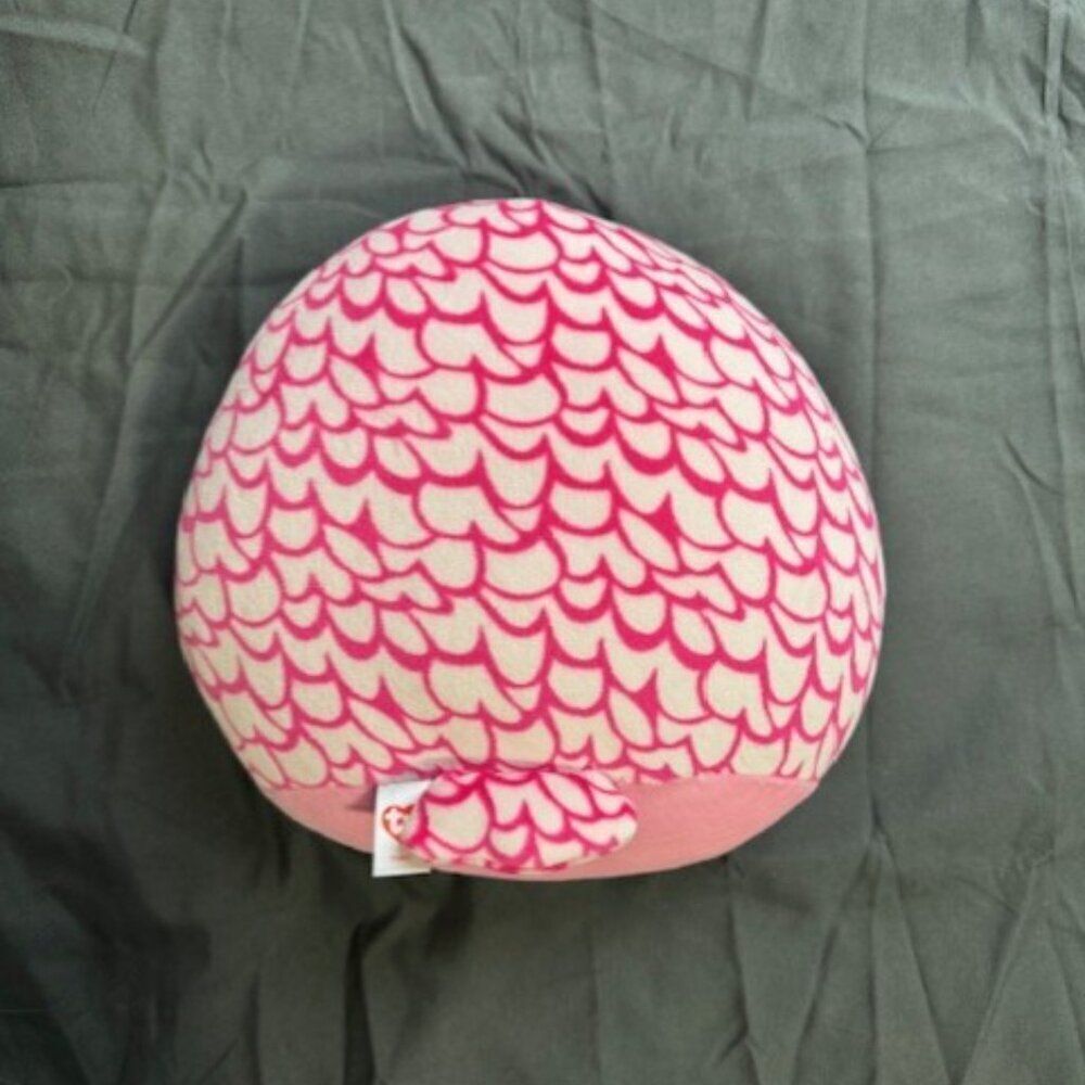 Festive Pink Ty Squish-a-Boos Pinky the Owl Plush Squish Mellow Stuffed Animal - Picture 2 of 2